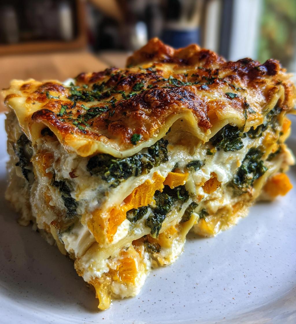 butternut squash and kale lasagna