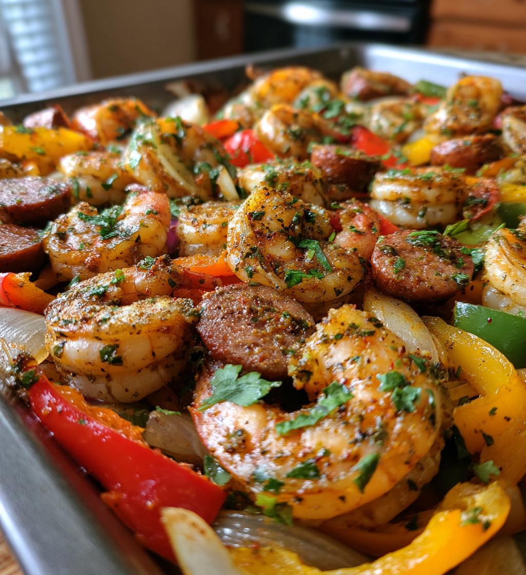 cajun shrimp and sausage sheet pan - detail 1