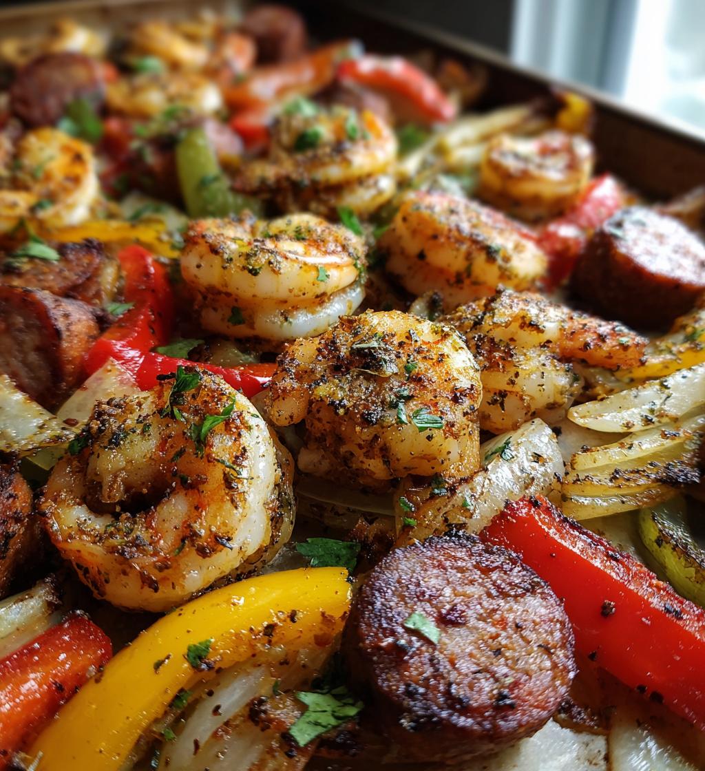 cajun shrimp and sausage sheet pan