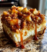 caramel apple cheesecake bars