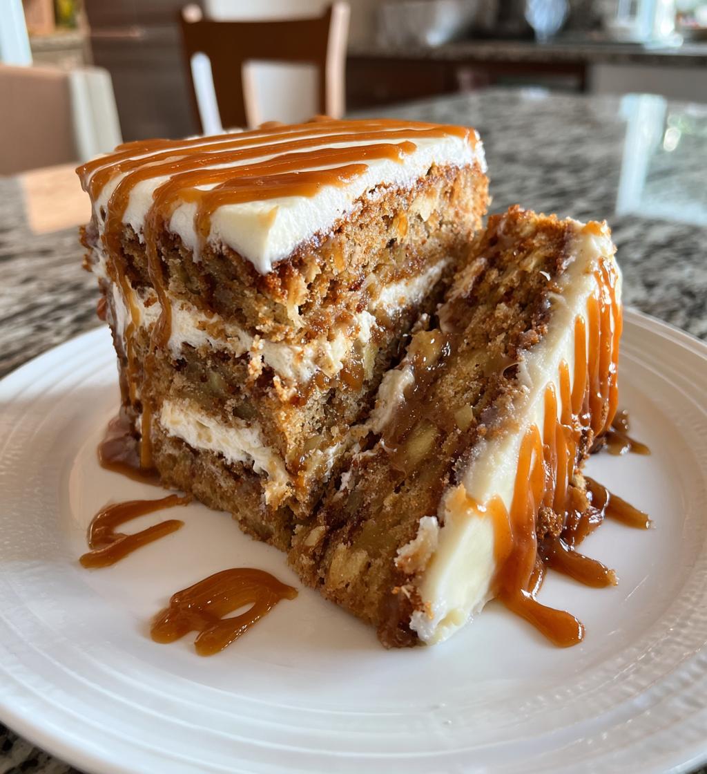 caramel apple spice cake - detail 1