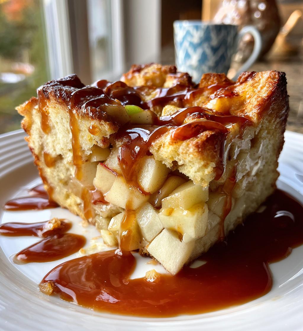 caramel apple stuffed french toast casserole - detail 1