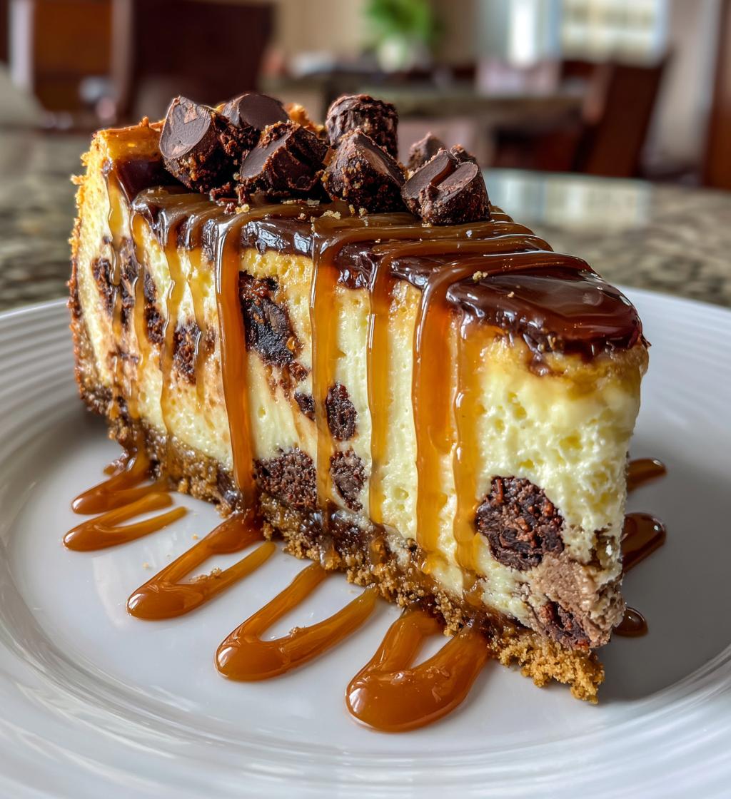caramel chocolate coffee cheesecake - detail 1