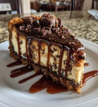 caramel chocolate coffee cheesecake