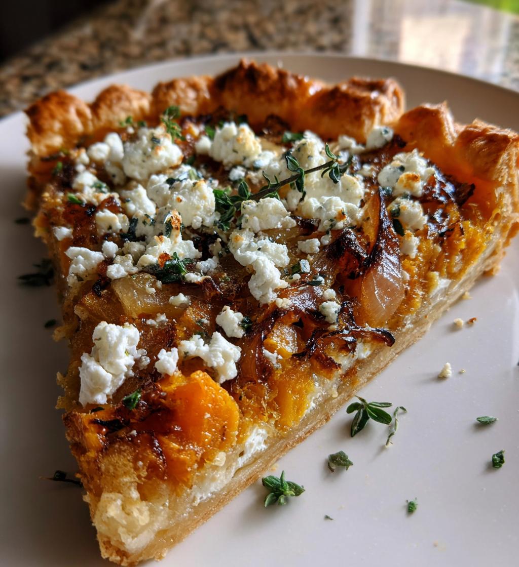 caramelized onion butternut squash tart