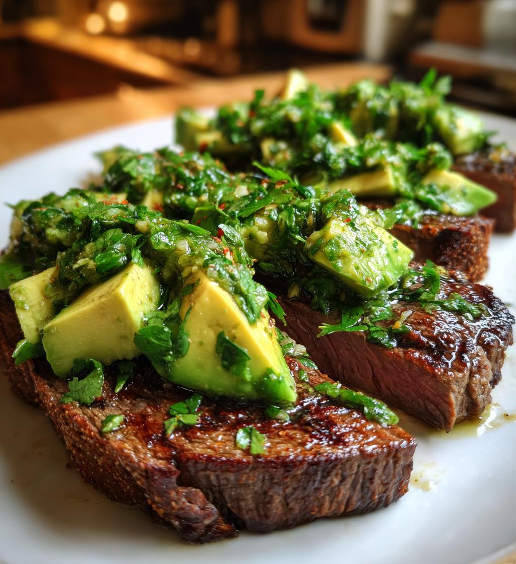 carne asada with avocado salsa verde - detail 1