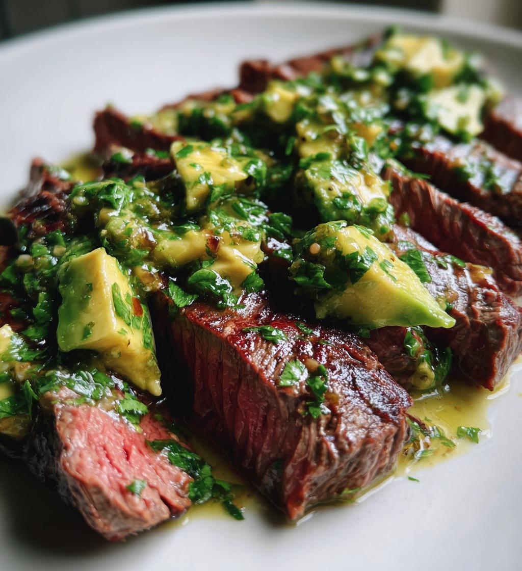 carne asada with avocado salsa verde