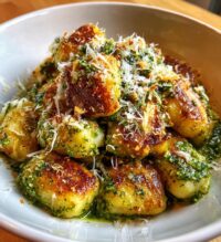 cauliflower gnocchi with pesto