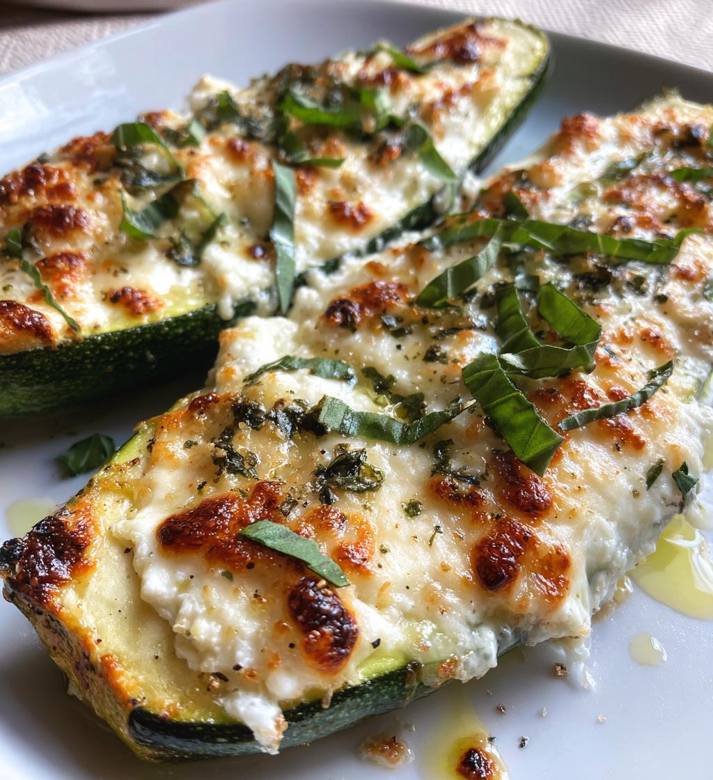 cheese stuffed zucchini