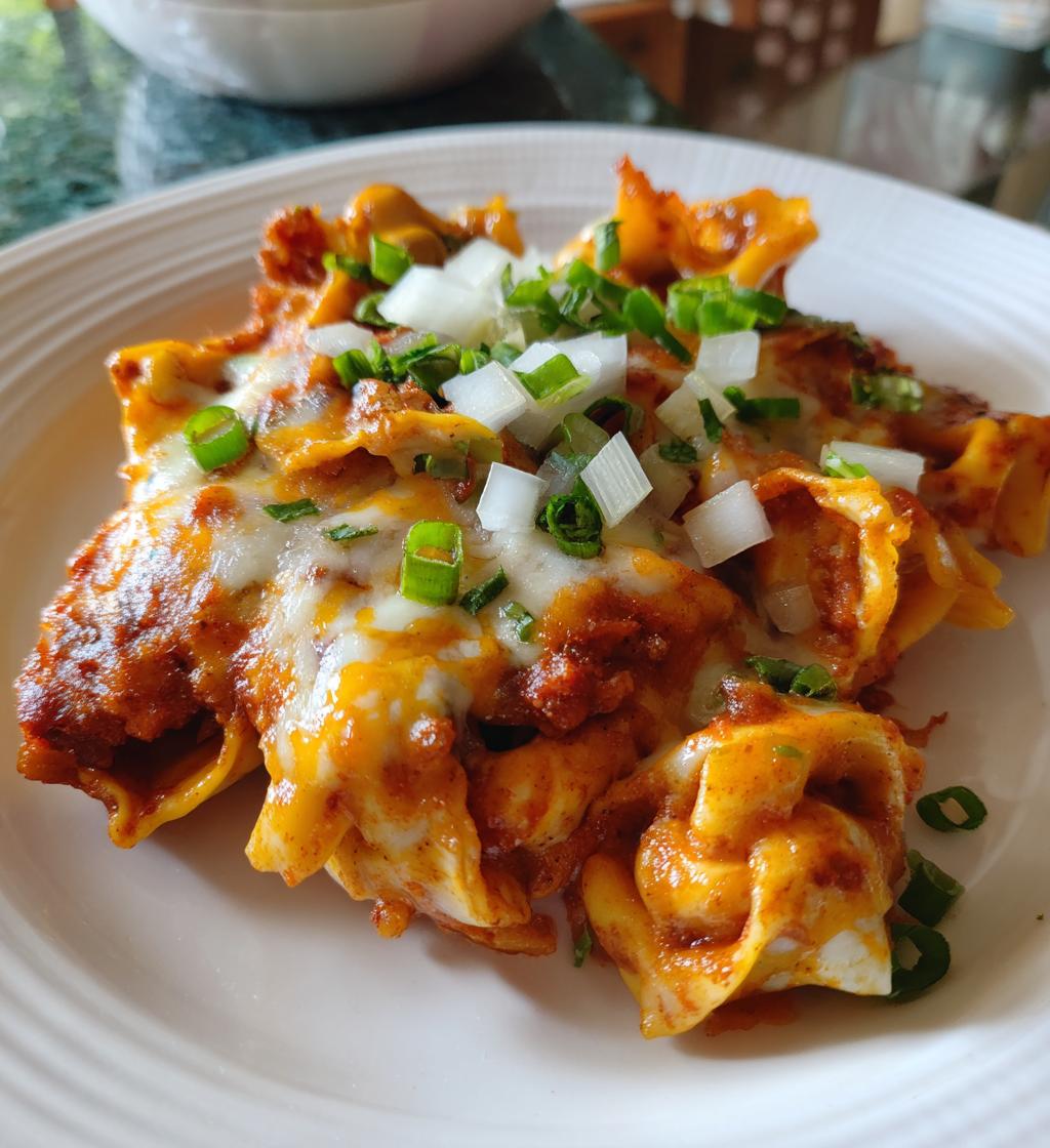 cheesy beef enchilada tortellini - detail 1