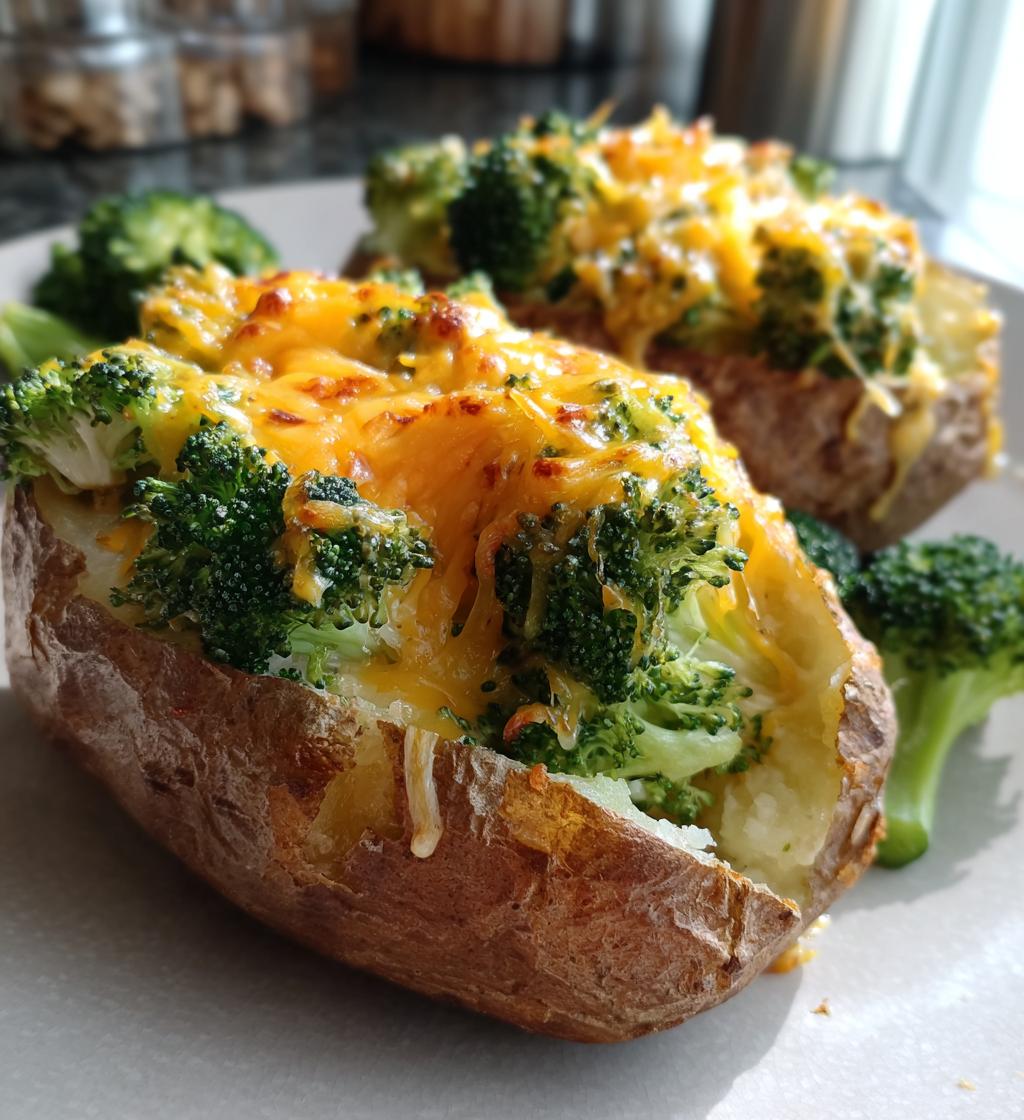 cheesy broccoli baked potatoes - detail 1