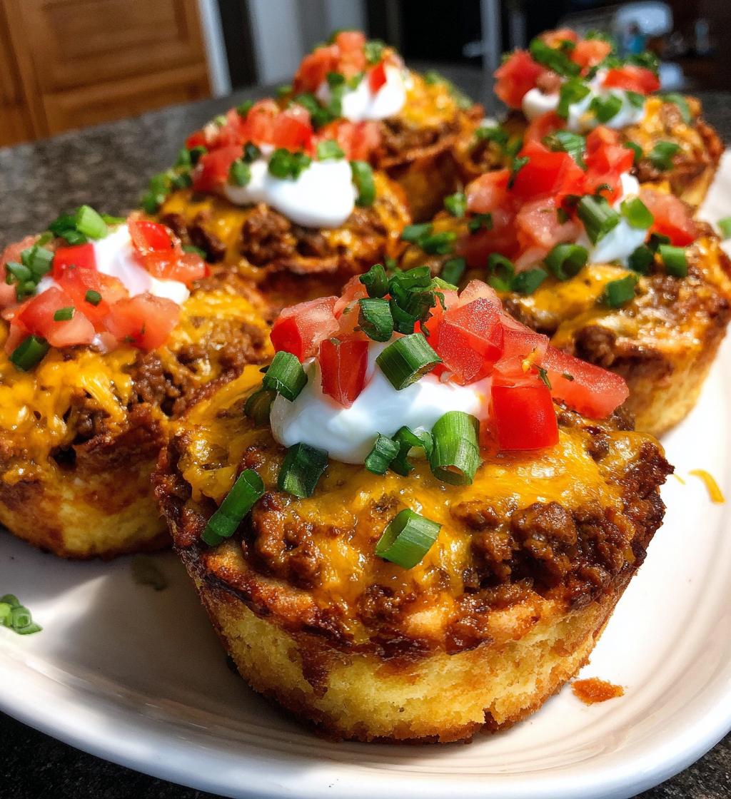 cheesy taco cupcakes recipe