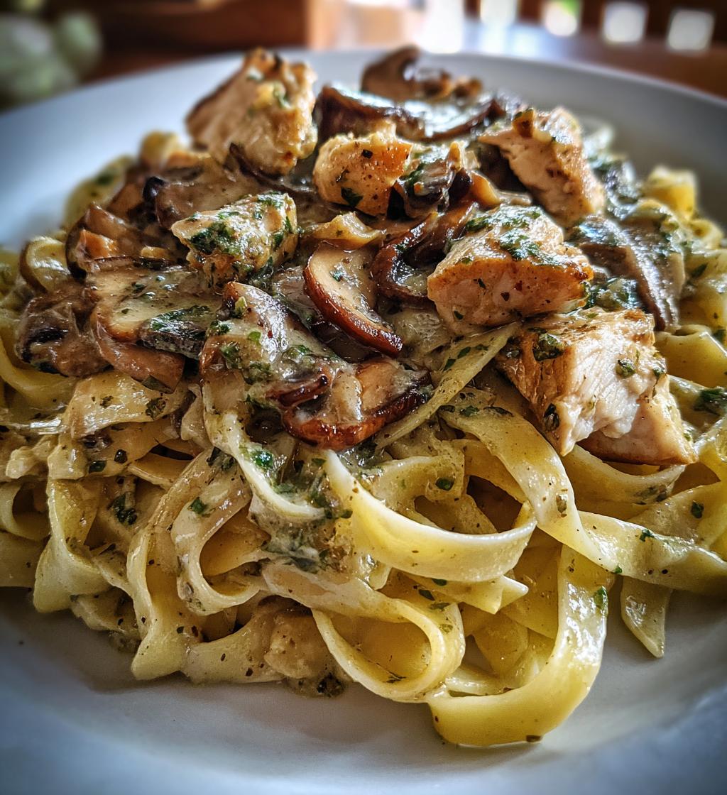 chestnut garlic greek chicken alfredo with sage potatoes mushroom basil pesto