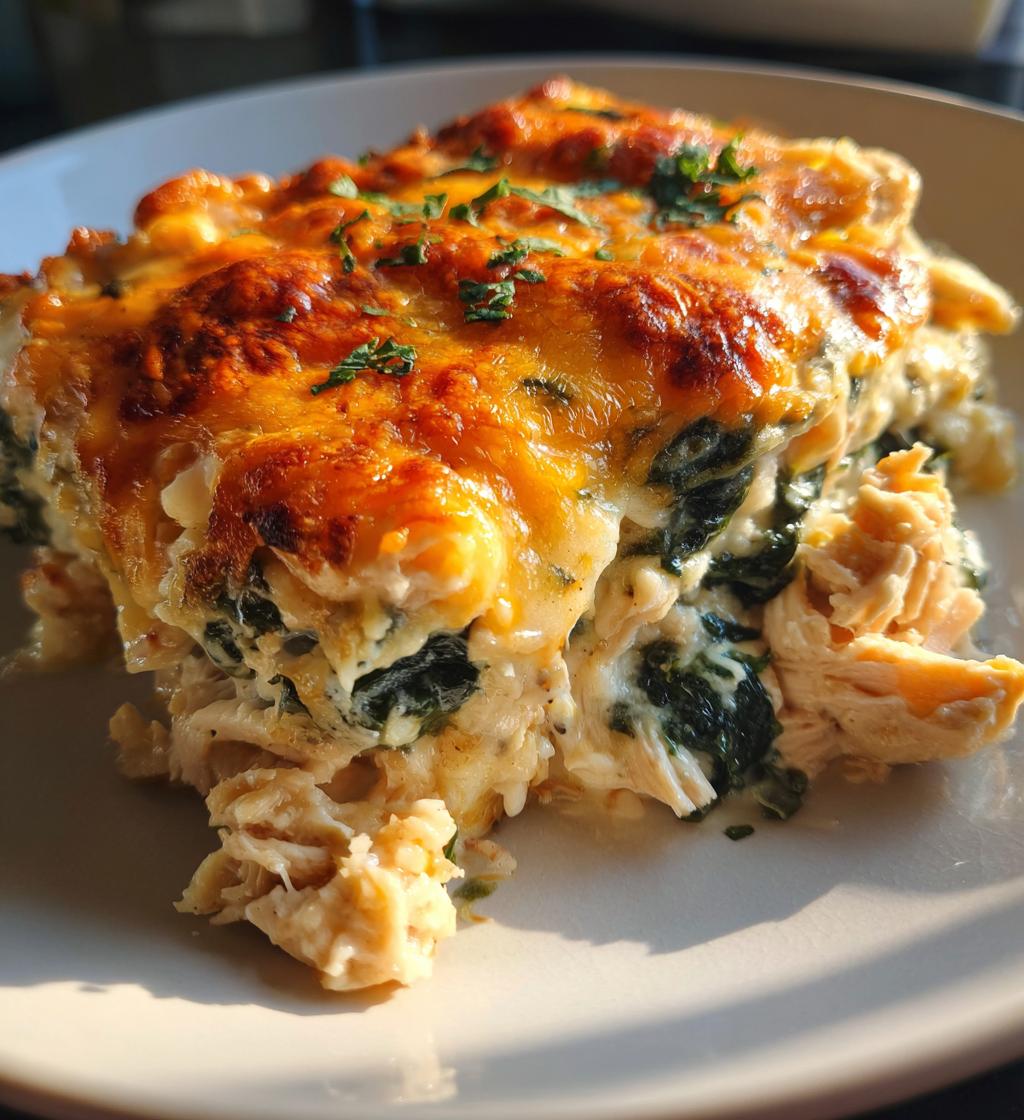 chicken and spinach casserole with cream cheese