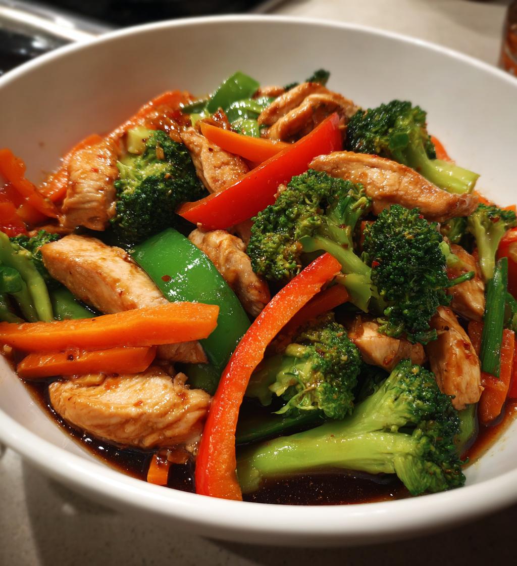 chicken and veggie stir fry - detail 1