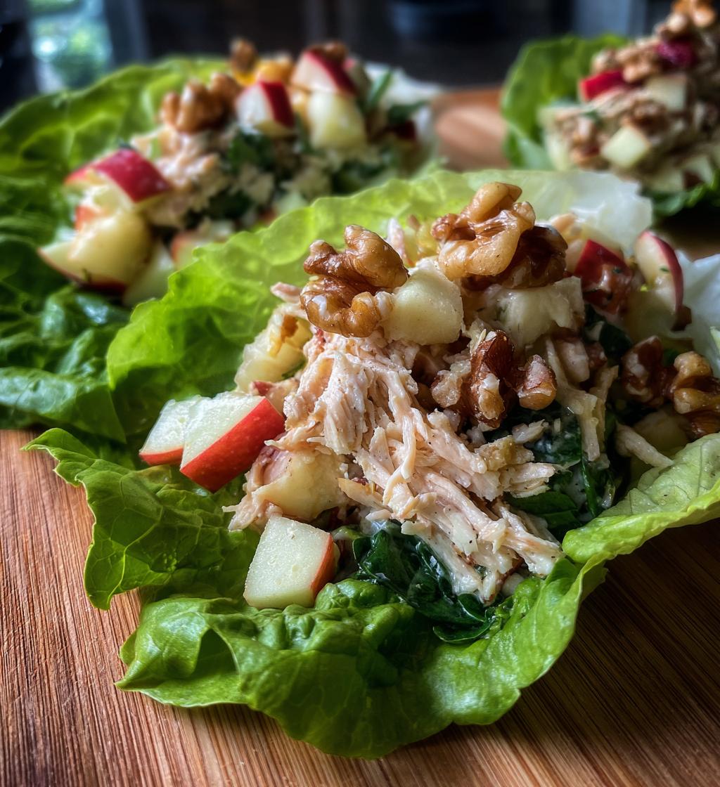 chicken apple salad wraps - detail 1