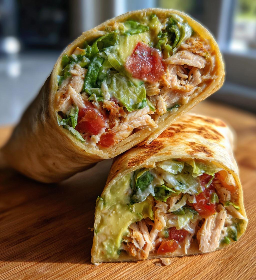 chicken avocado wrap - detail 1