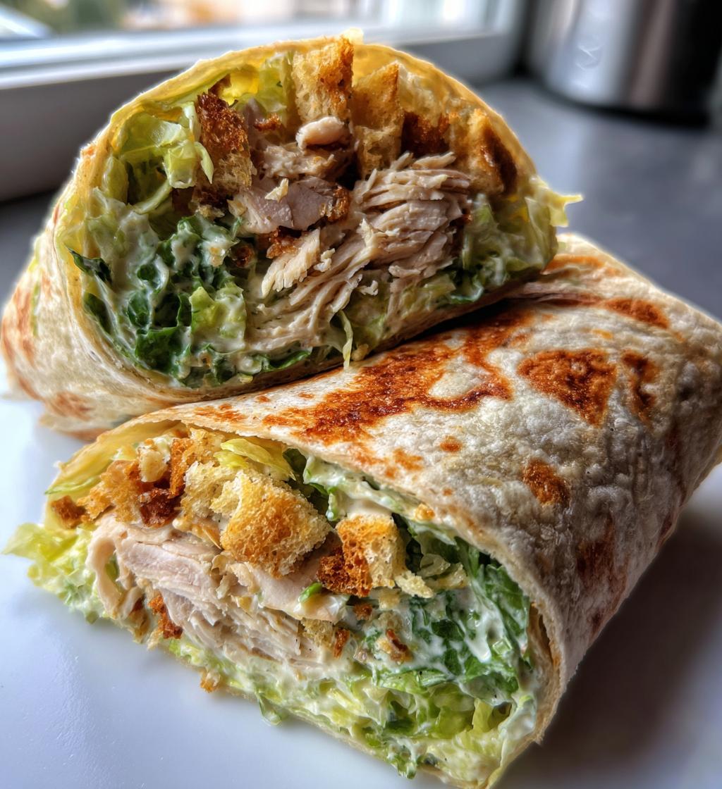 chicken caesar salad wrap