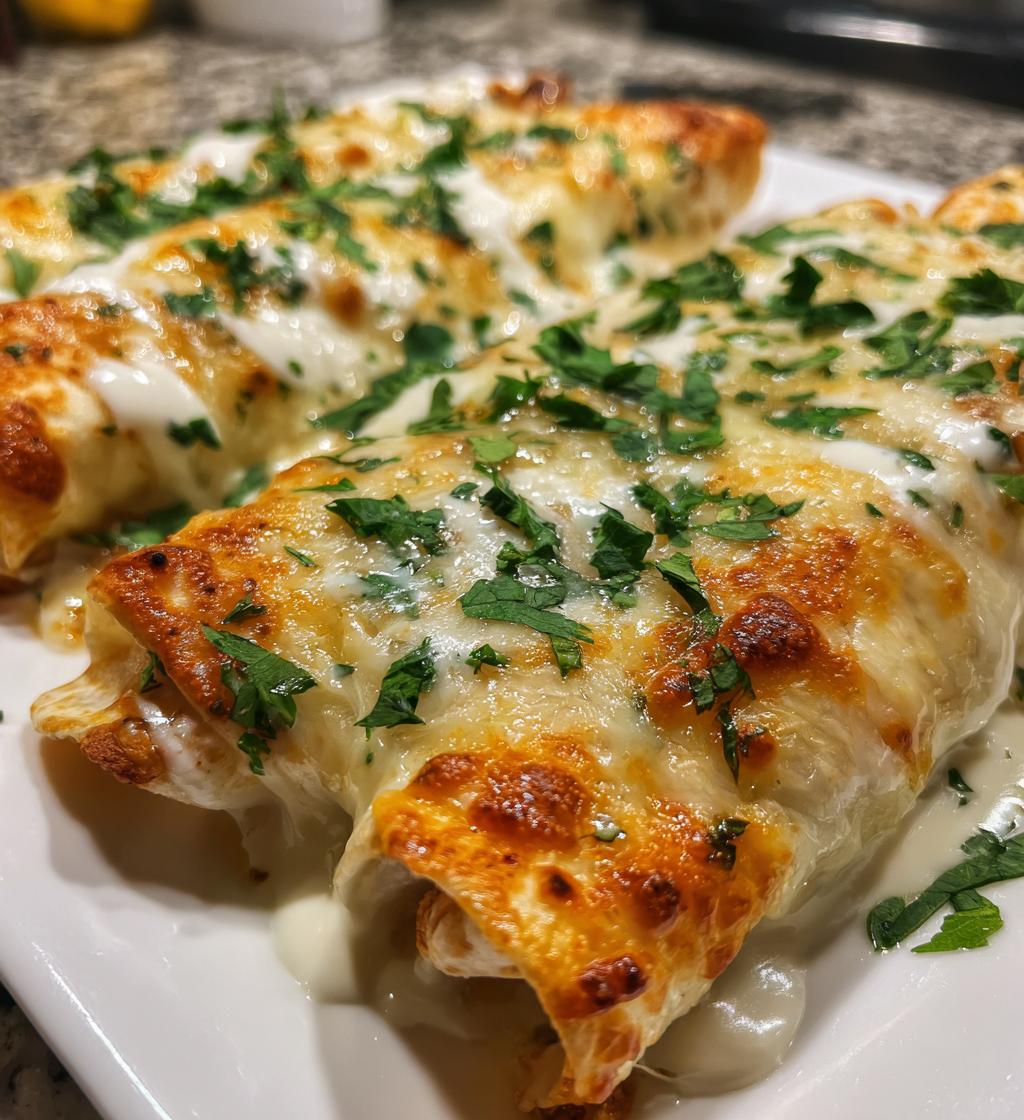 chicken enchiladas with sour cream white sauce