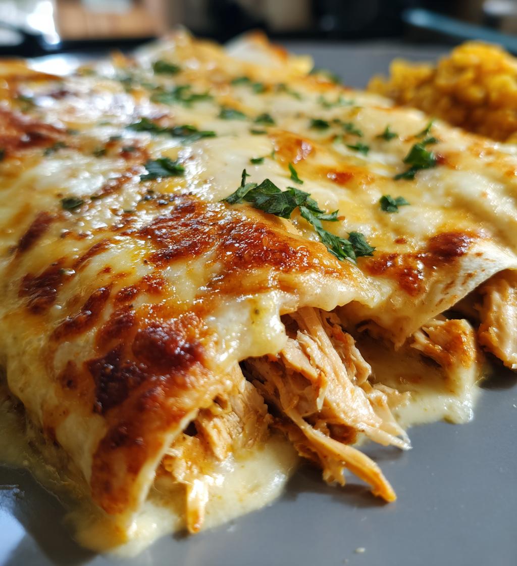 chicken enchiladas with sour cream white sauce