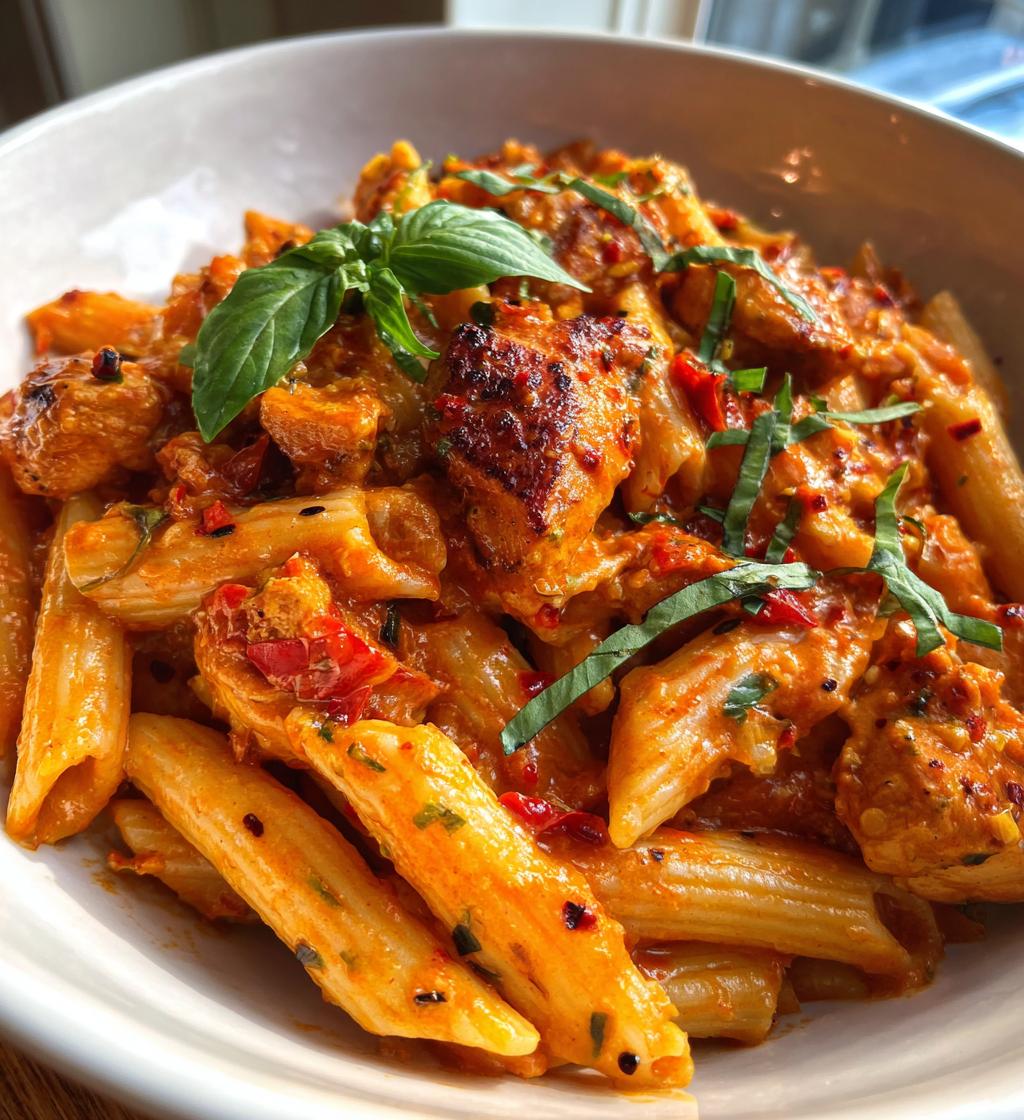 chicken penne arrabbiata - detail 1