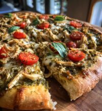 chicken pesto pizza