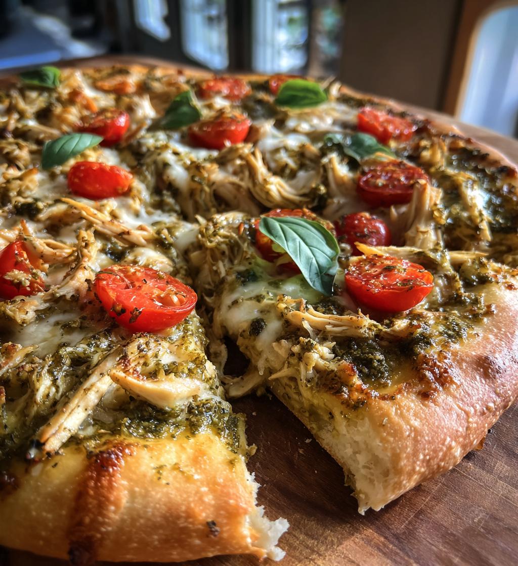 chicken pesto pizza