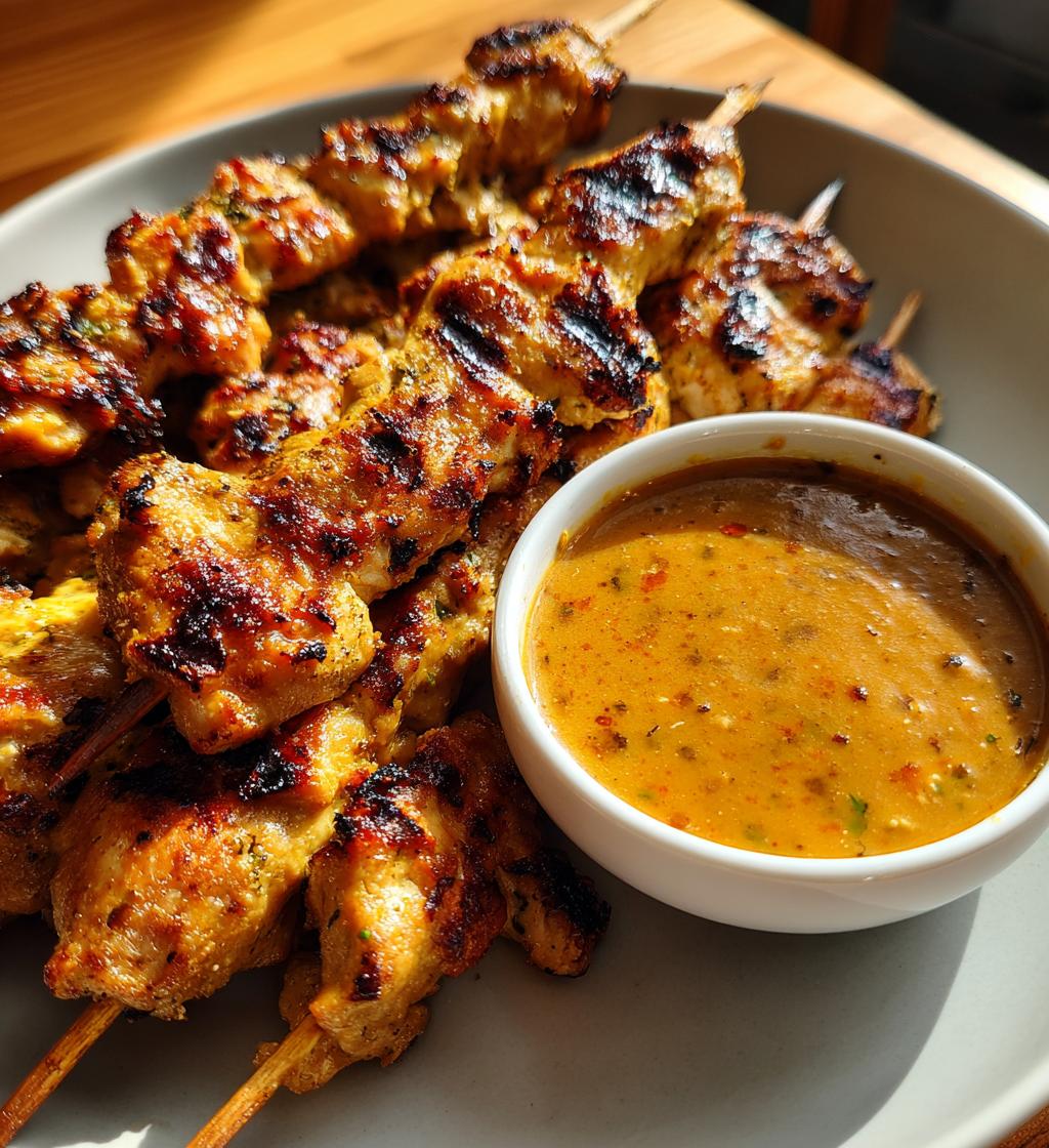 chicken satay with easy thai peanut sauce - detail 1