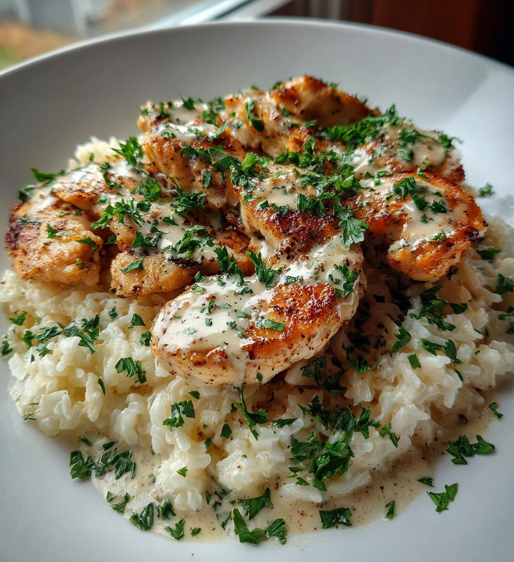 chicken scampi with garlic parmesan rice - detail 1