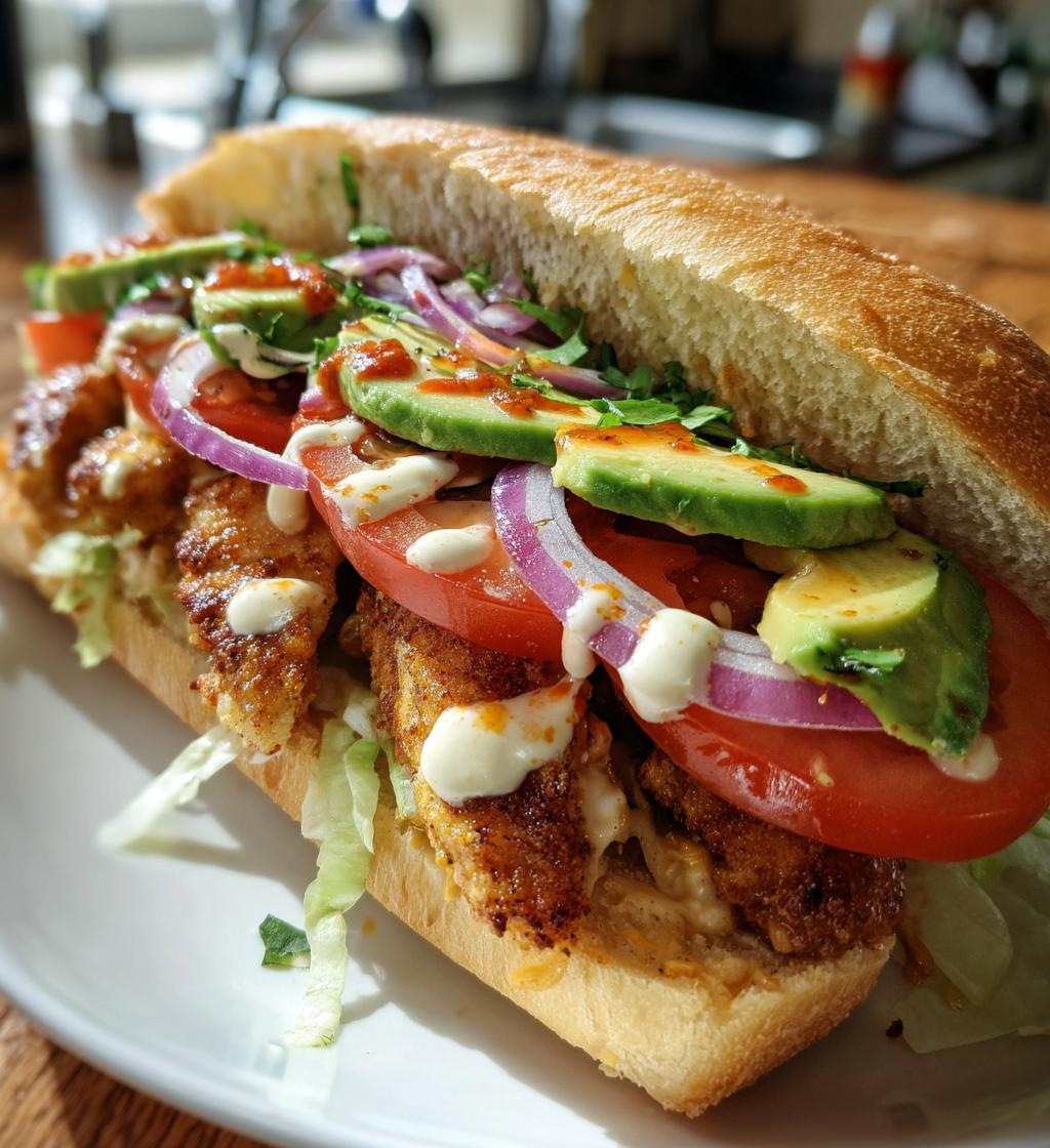 chicken torta sandwich - detail 1