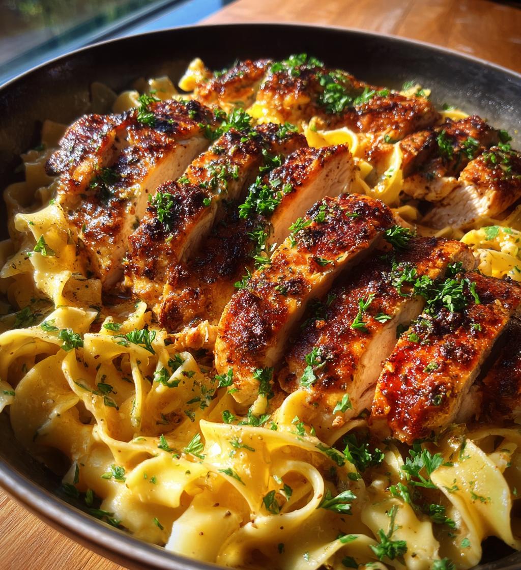 chicken with buttered noodles - detail 1