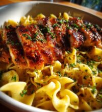 chicken with buttered noodles