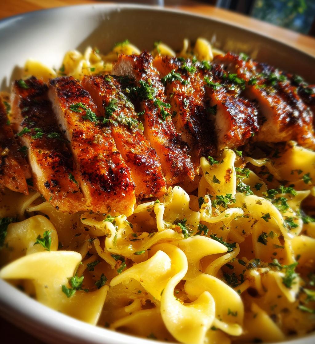 chicken with buttered noodles