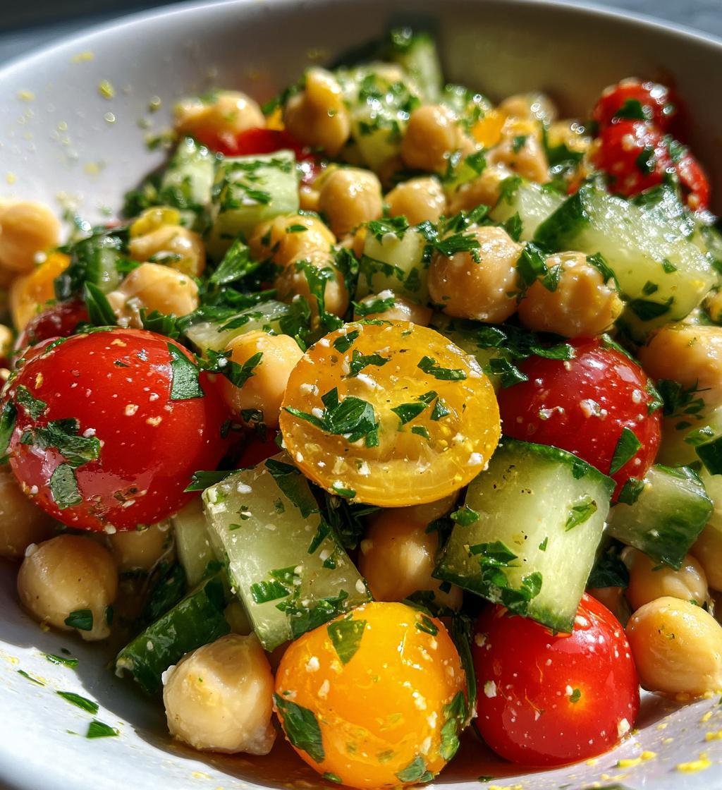 chickpea salad - detail 1