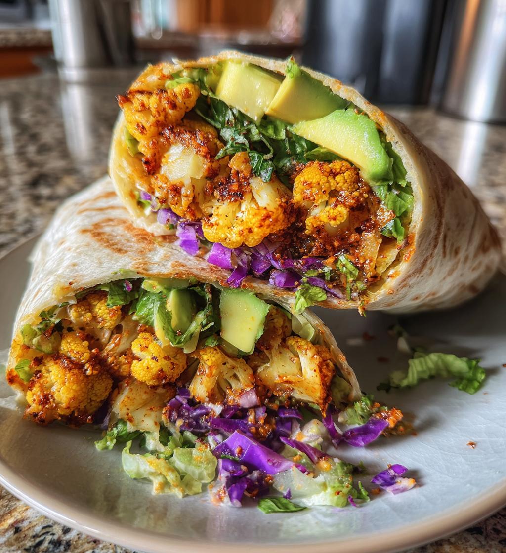 chili lime chickpea cauliflower wrap