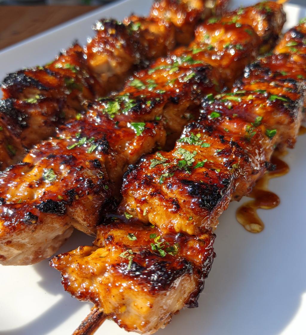 chipotle honey chicken skewers
