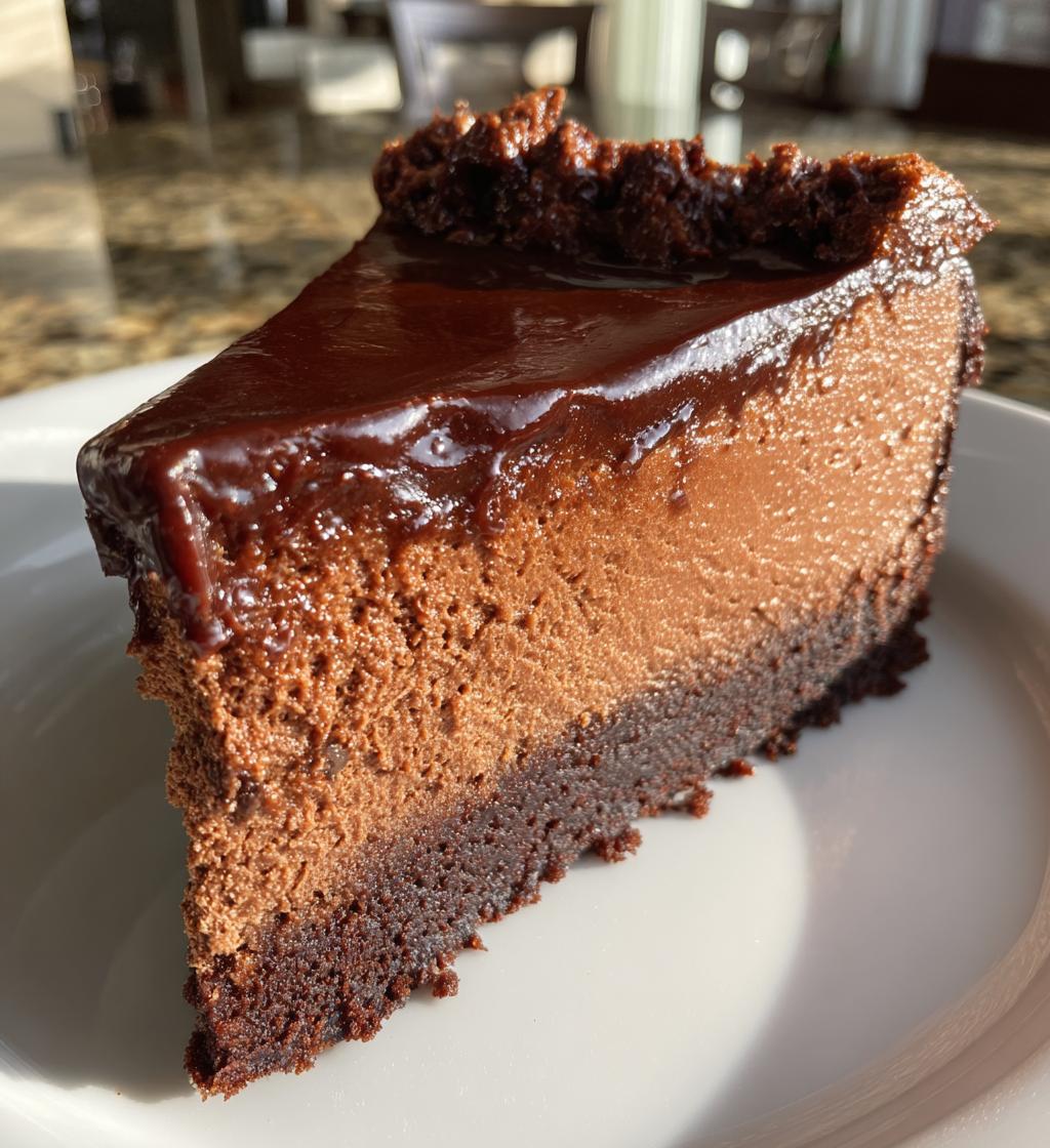 chocolate fudge truffle cheesecake - detail 1