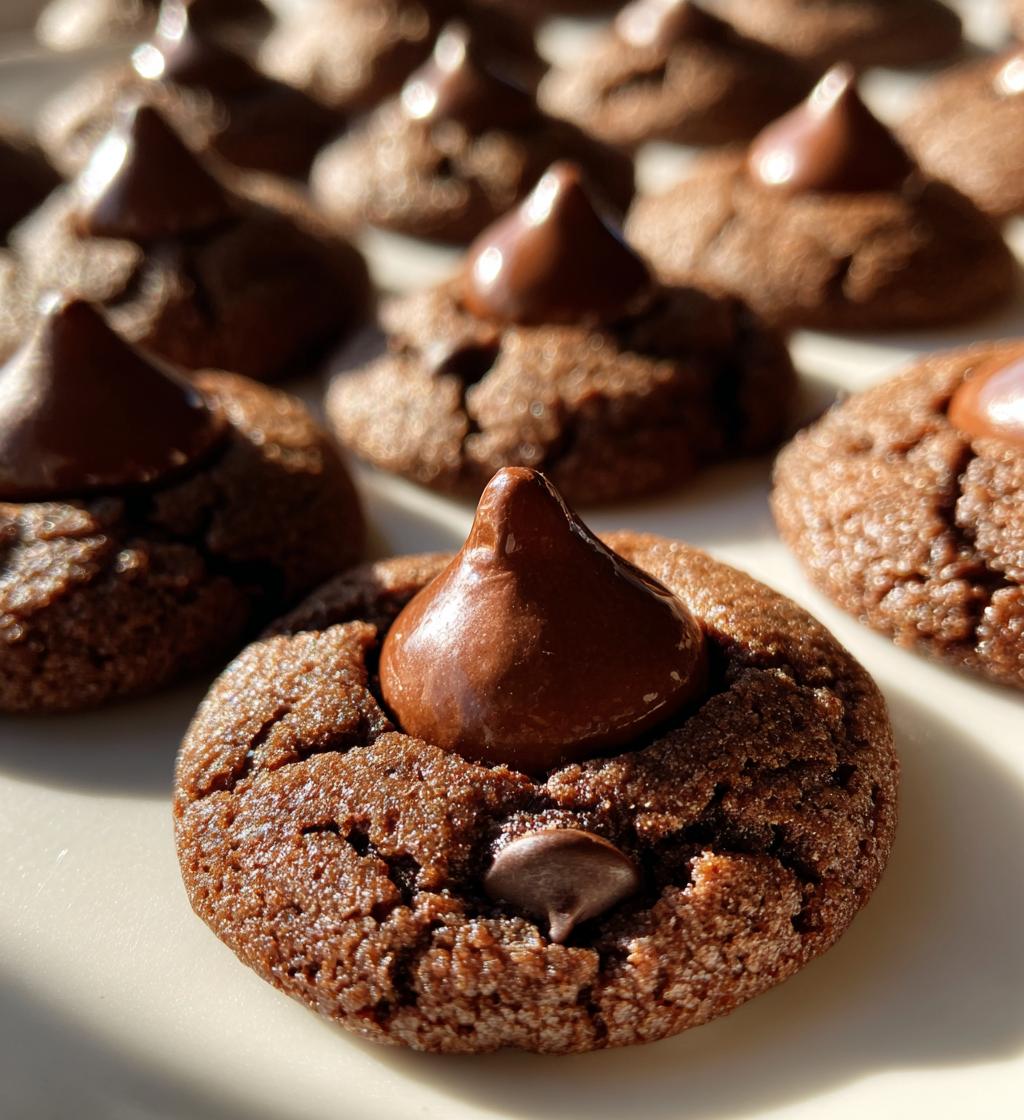 chocolate hershey kiss cookies - detail 1