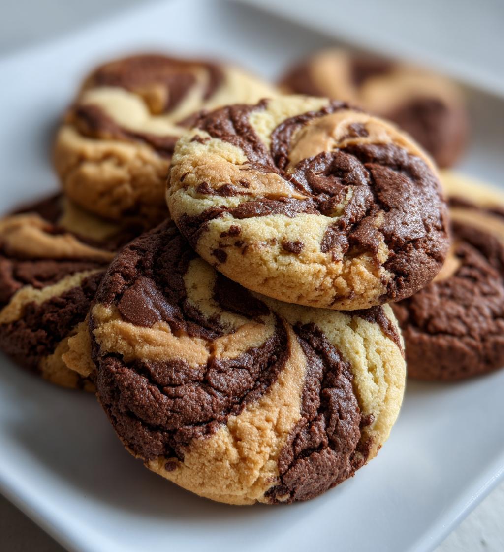 chocolate peanut butter swirl cookies - detail 1