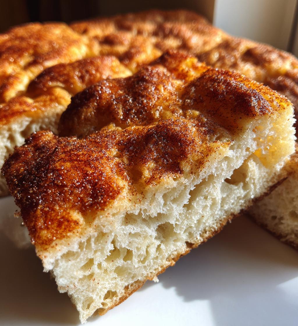 cinnamon focaccia - detail 1