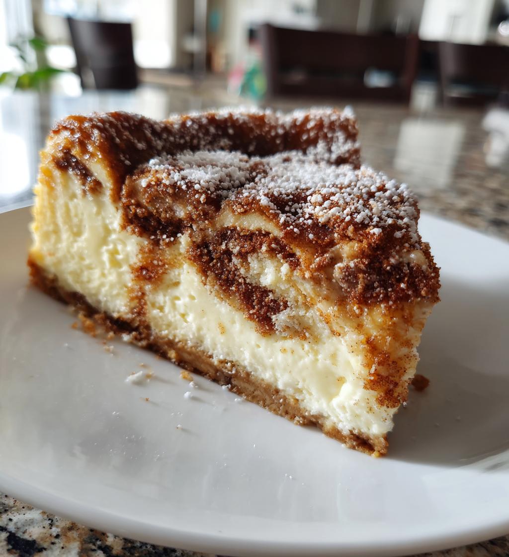 cinnamon roll cheesecake - detail 1