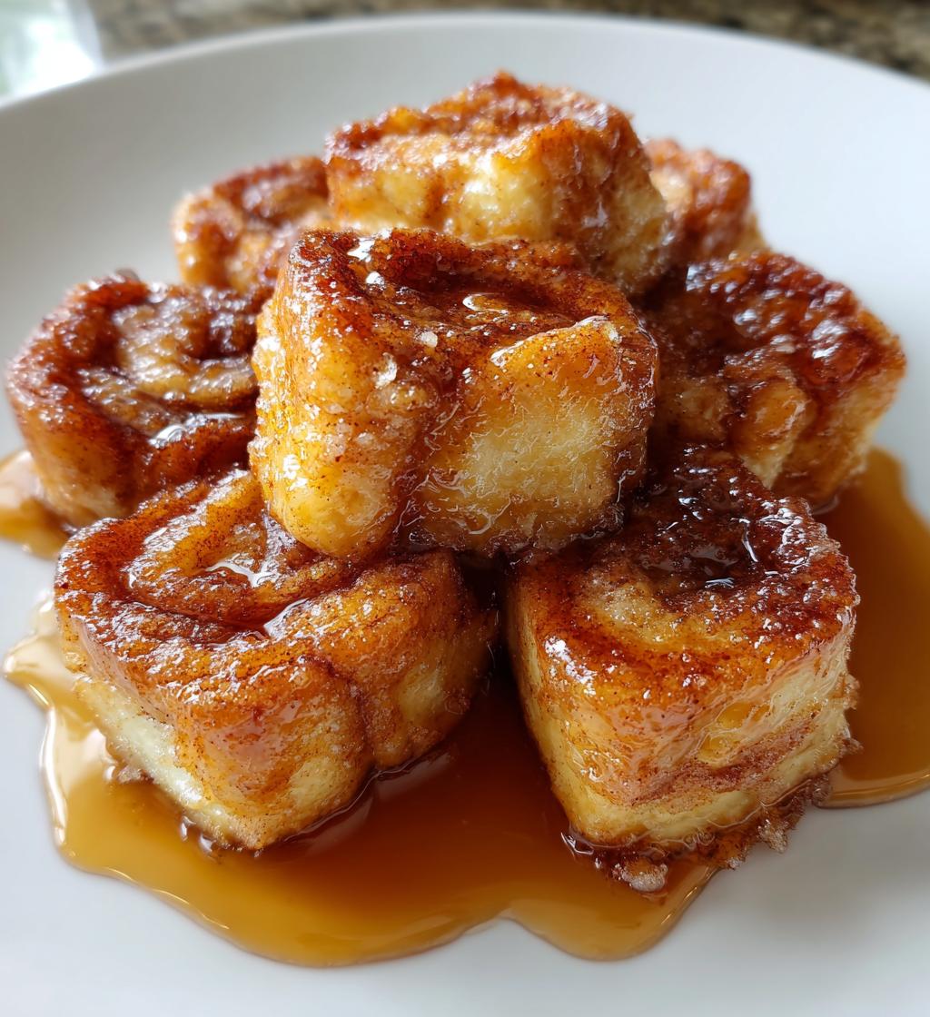 cinnamon roll french toast bites