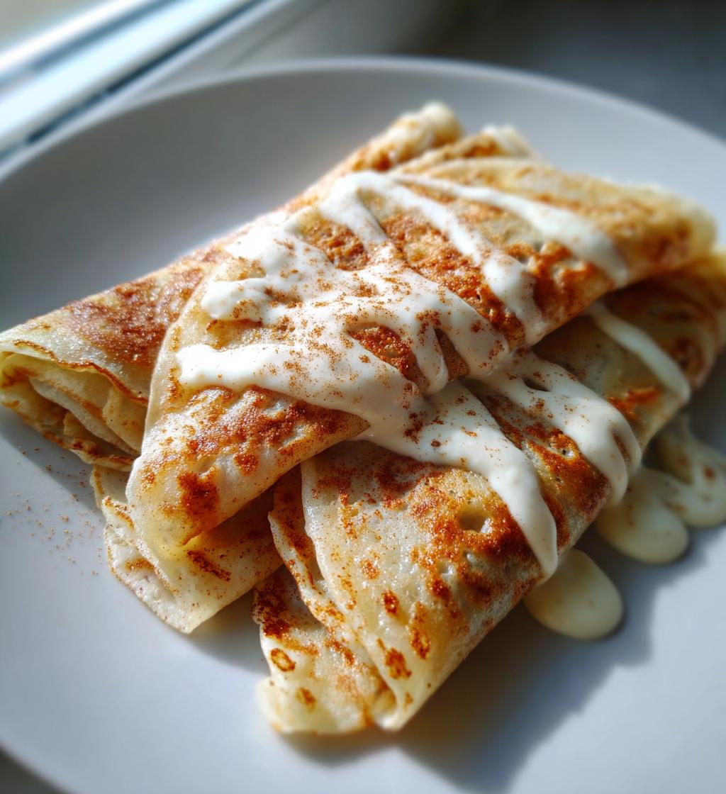 cinnamon roll protein crepes - detail 1