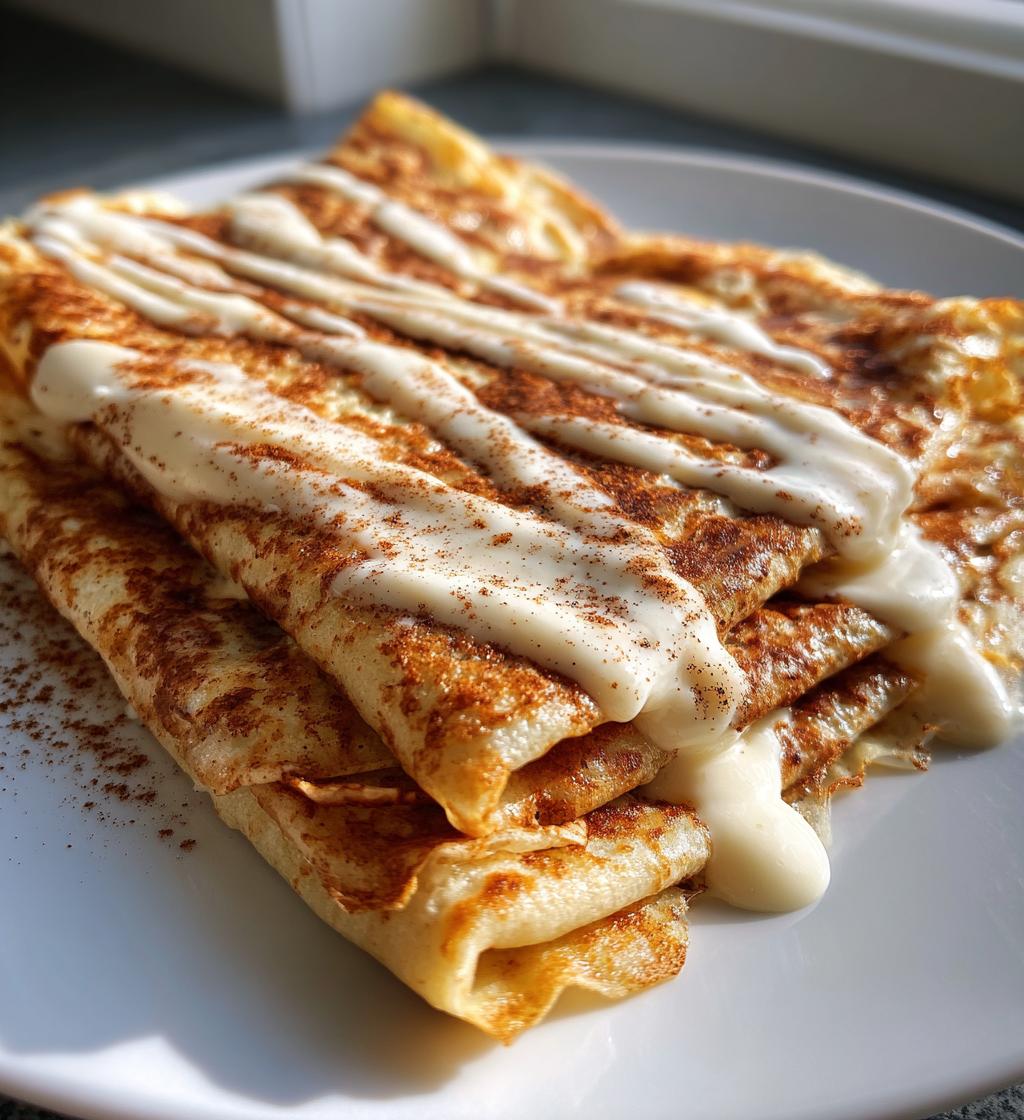 cinnamon roll protein crepes