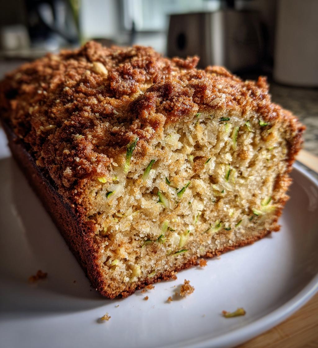 cinnamon streusel zucchini bread - detail 1
