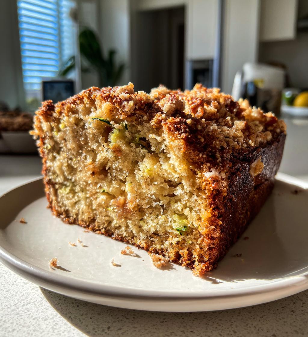 cinnamon streusel zucchini bread