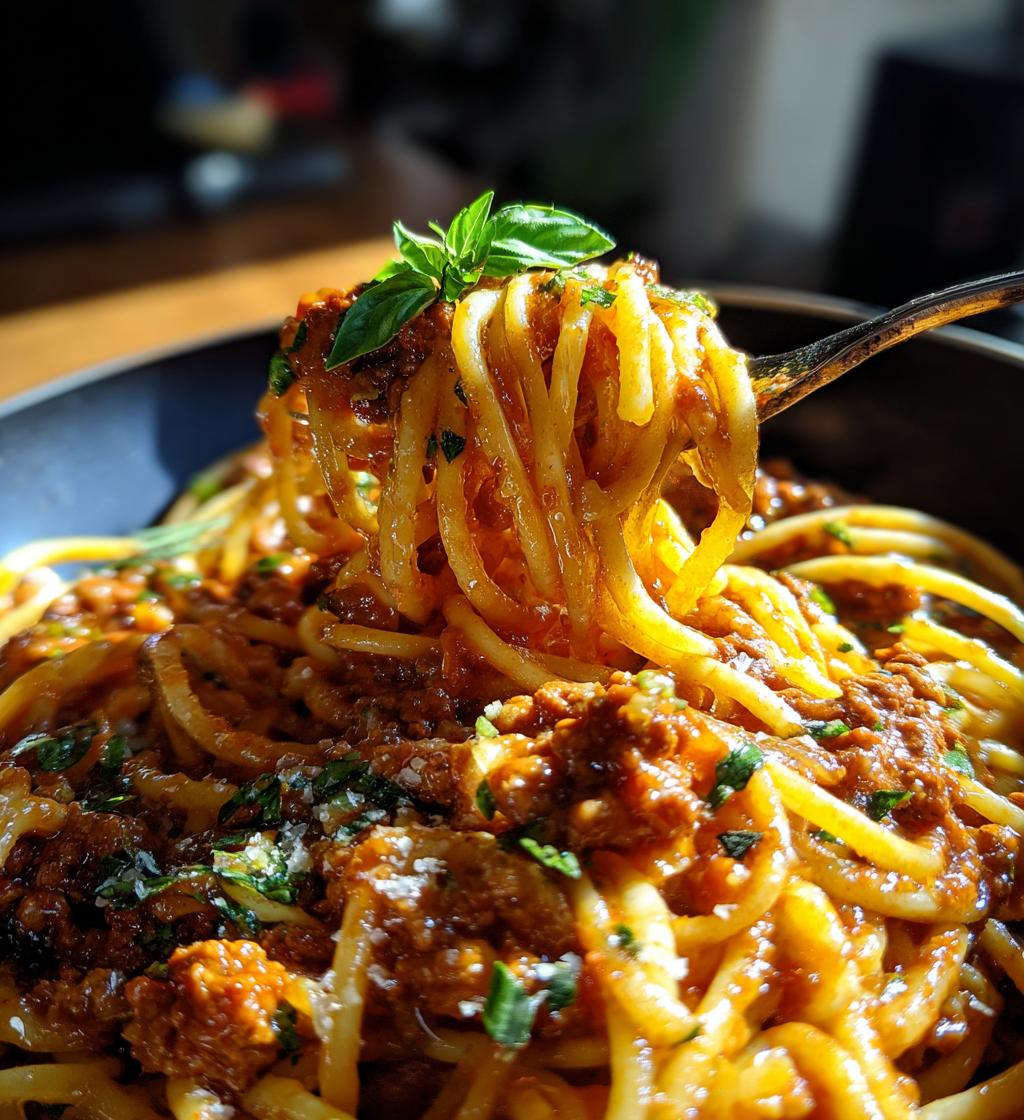 classic homemade bolognese sauce - detail 1