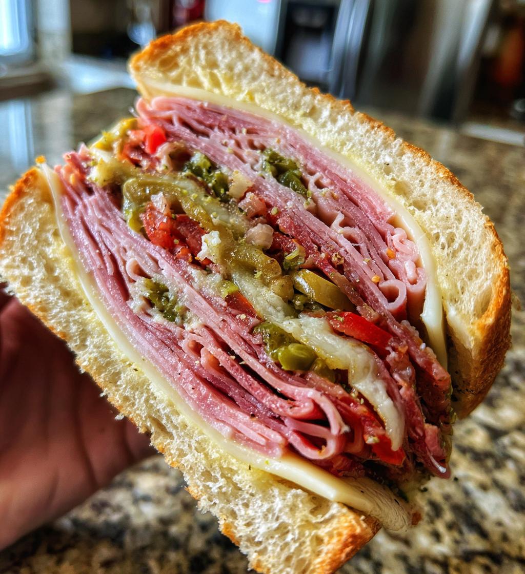 classic italian muffuletta sandwich