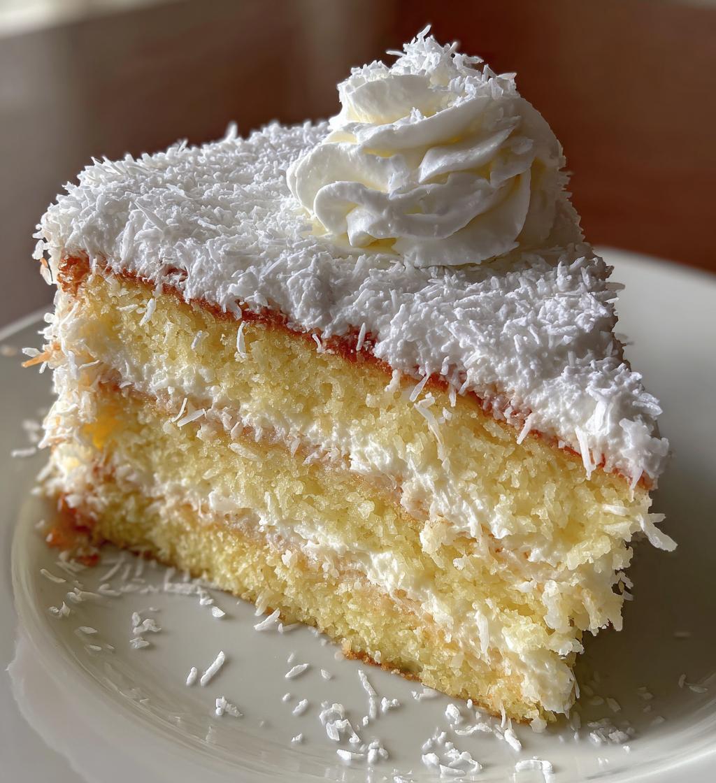coconut delight cake - detail 1