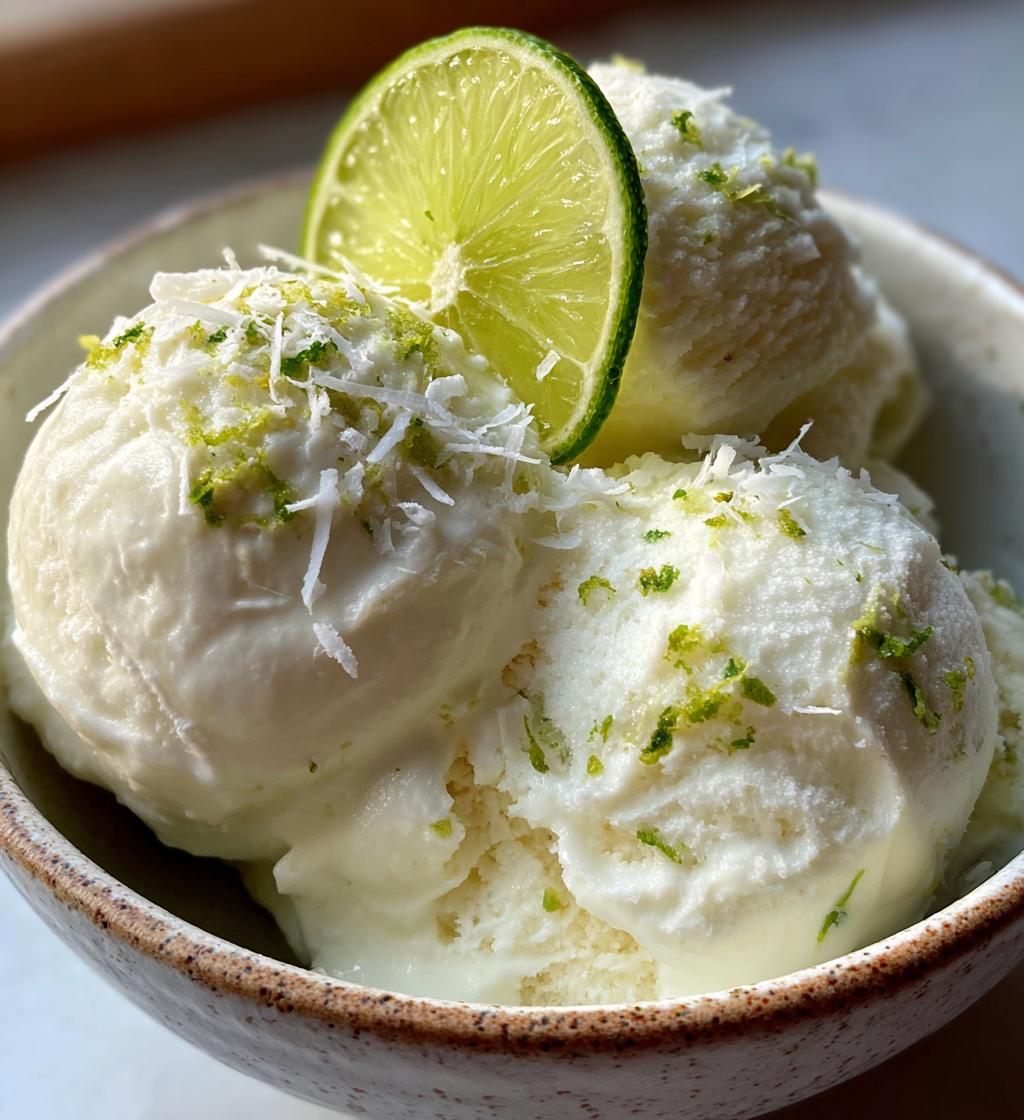 coconut lime ice cream